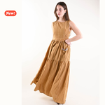 Carica l'immagine nel visualizzatore di Gallery, Abito a righe con balze
