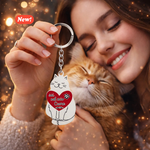 Carica l'immagine nel visualizzatore di Gallery, Portachiavi Gatto “Sei nel mio cuore”
