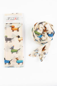 Scialle Foulard Dogs Bassotti