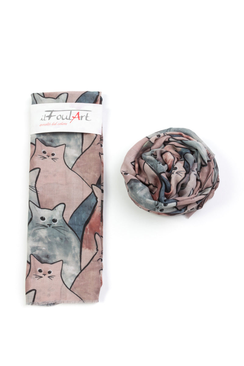 Scialle Foulard Gatti Pop