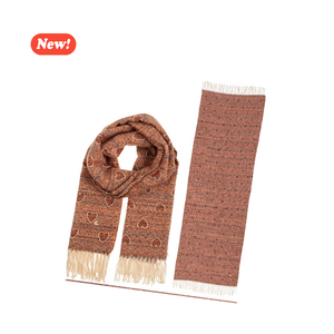 Sciarpa cuori con frange