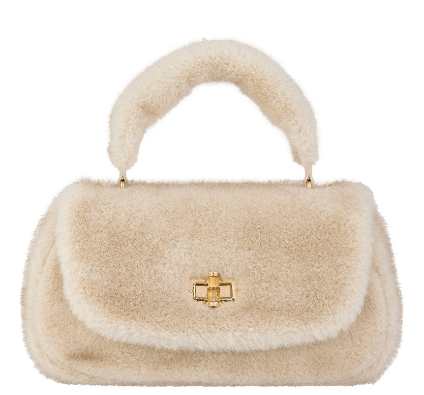 Borsa a mano in ecopelliccia