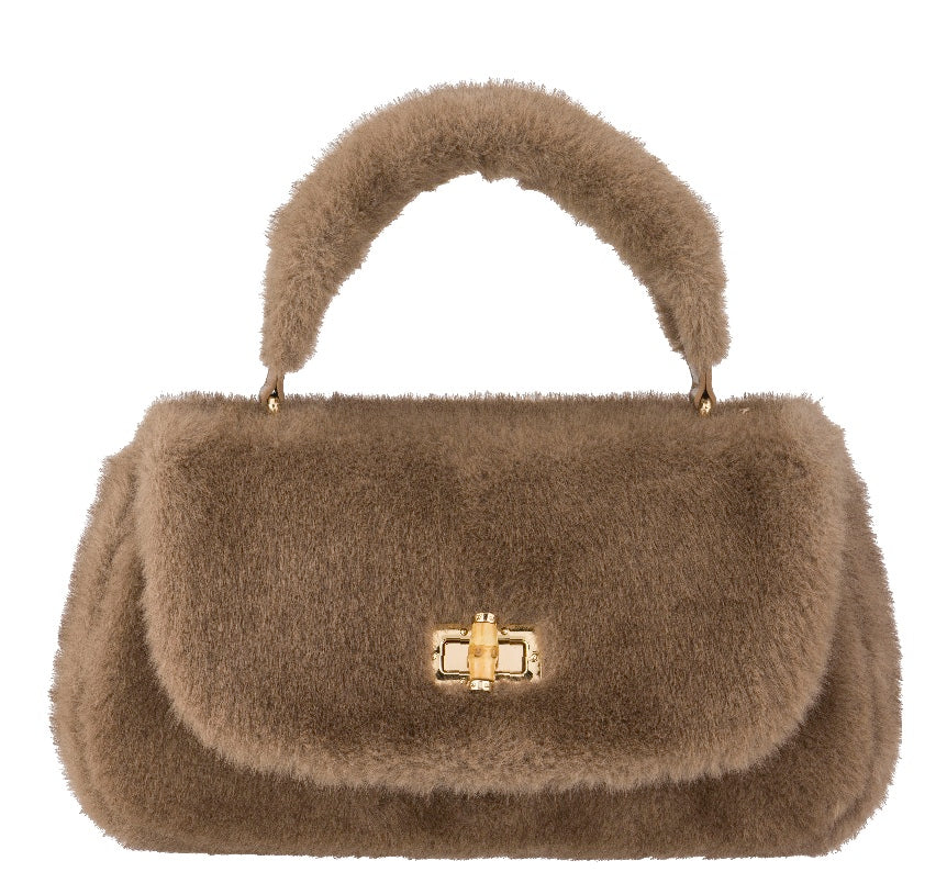 Borsa a mano in ecopelliccia