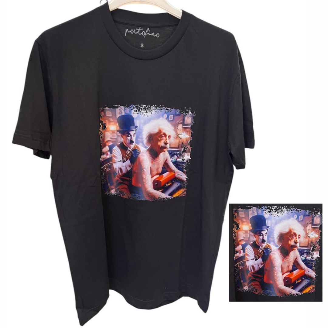 T-Shirt Chaplin/Einstein