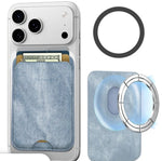 Carica l'immagine nel visualizzatore di Gallery, Slim Wallet compatibile MagSafe - Fino a 3 carte, con Anello adattatore (Pattern Camo)
