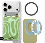 Load image into Gallery viewer, Slim Wallet compatibile MagSafe - Fino a 3 carte, con Anello adattatore (Pattern Liquid)
