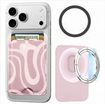Load image into Gallery viewer, Slim Wallet compatibile MagSafe - Fino a 3 carte, con Anello adattatore (Pattern Liquid)
