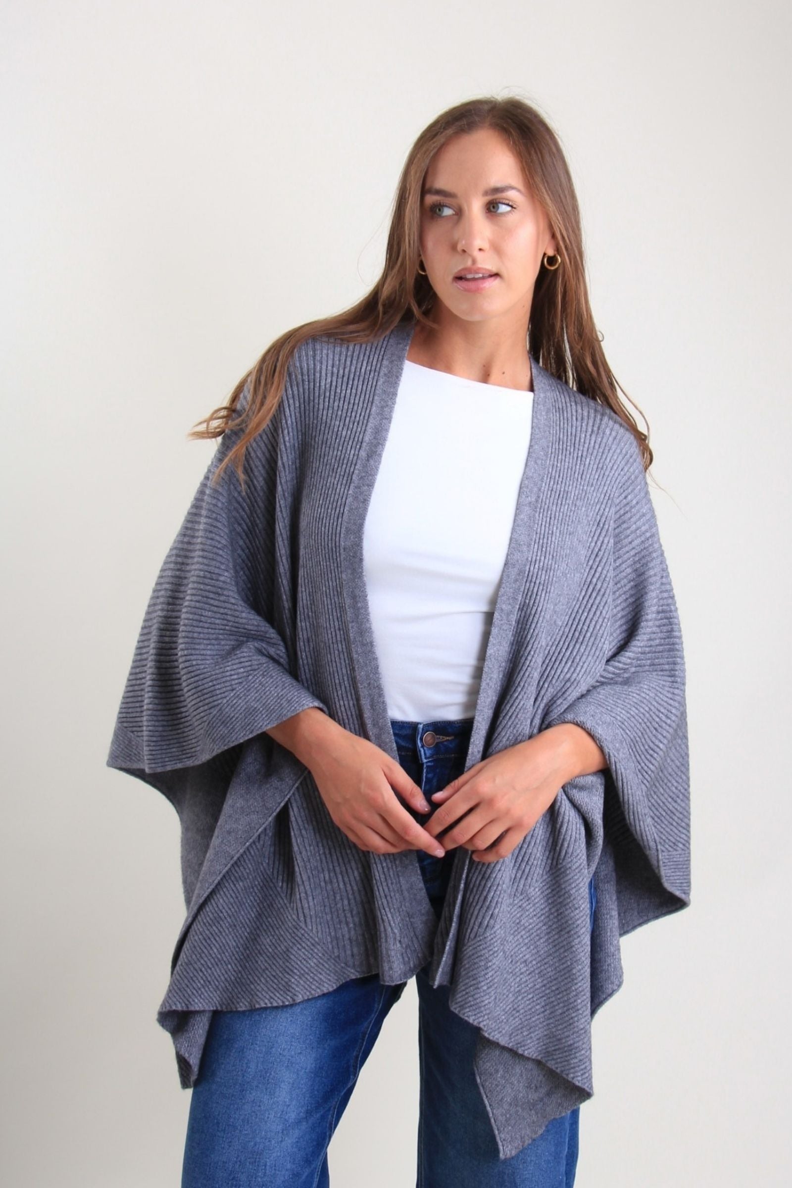 Mantella maglia a coste