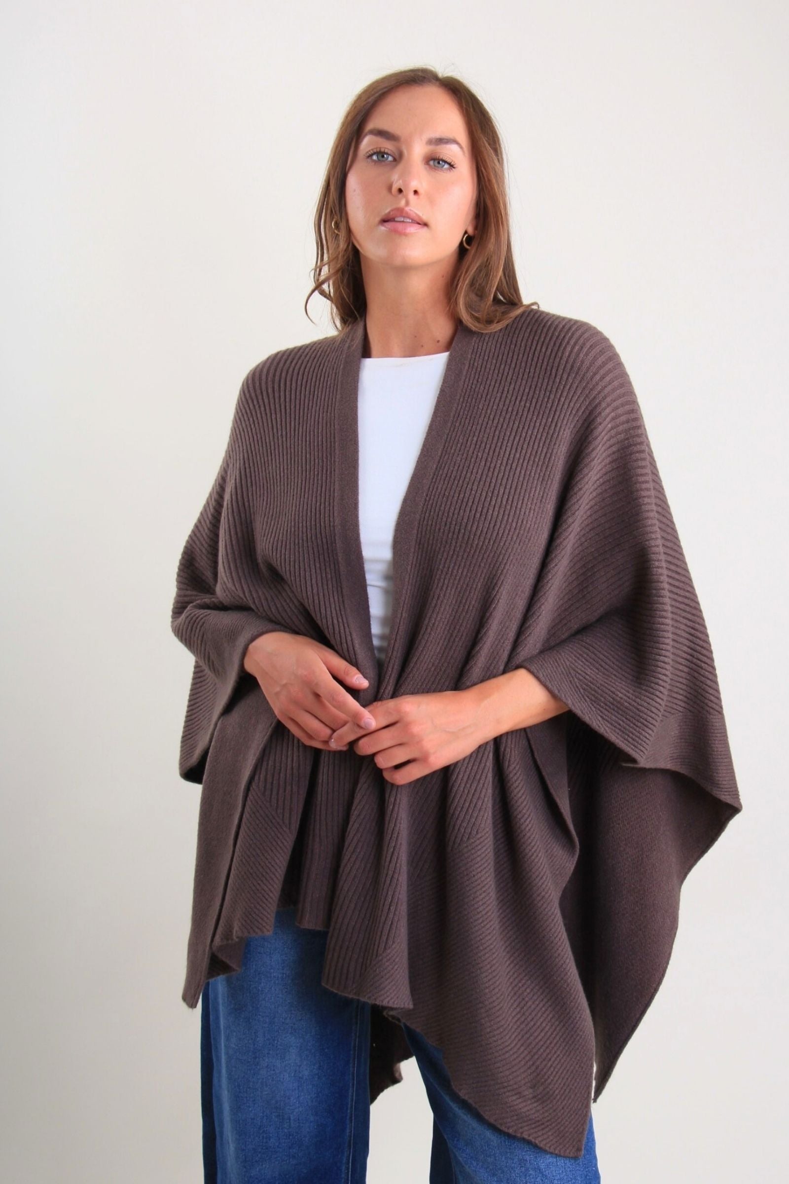 Mantella maglia a coste