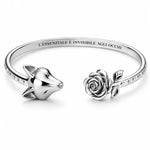 Carica l'immagine nel visualizzatore di Gallery, Bracciale volpe e rosa “L’essenziale è invisibile agli occhi”
