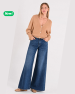 Carica l'immagine nel visualizzatore di Gallery, Jeans wide - leg a vita alta
