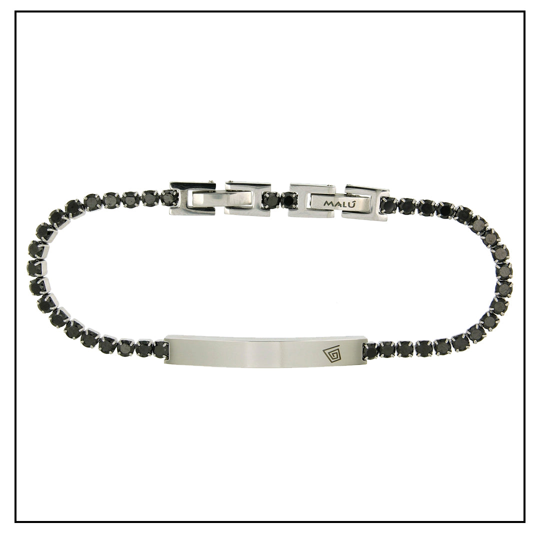 Bracciale con elementi incastonati