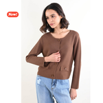 Carica l'immagine nel visualizzatore di Gallery, Cardigan con tasche applicate
