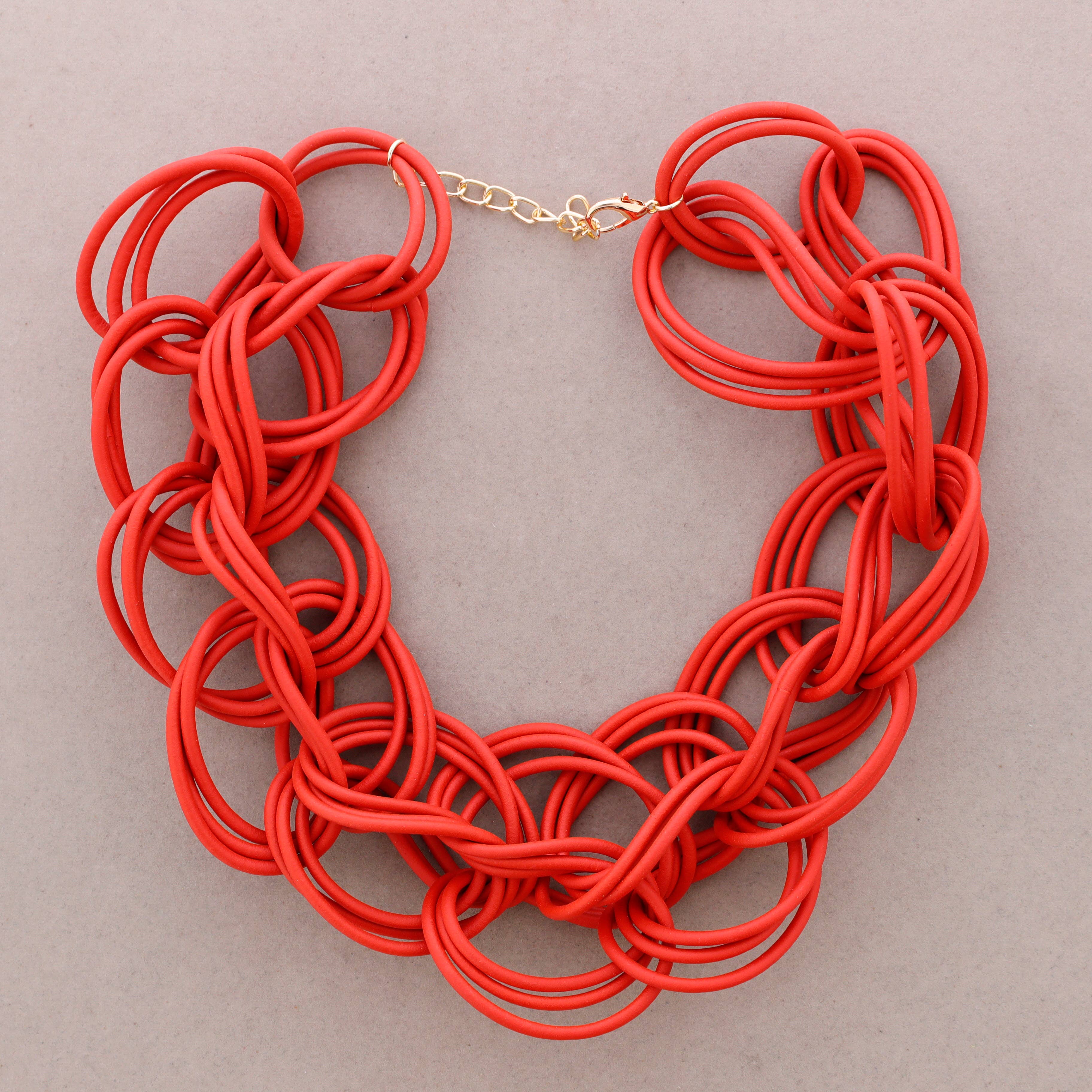 Collana con maglie in Gomma