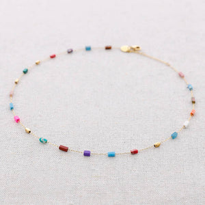 Collana in acciaio con pietre