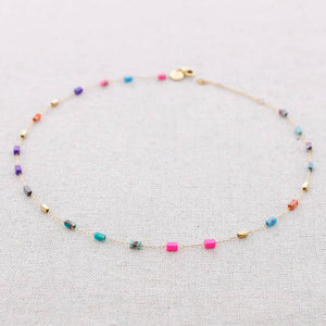 Collana in acciaio con pietre