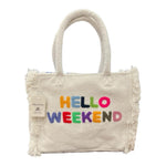 Carica l&#39;immagine nel visualizzatore di Gallery, Borsa media Hello Weekend
