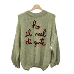 Carica l&#39;immagine nel visualizzatore di Gallery, Maglione a tinta unita &quot;Ho mal di gente&quot;
