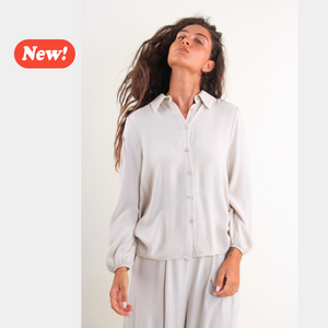 Camicia con maniche arricciate