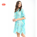 Load image into Gallery viewer, Camicia/Kaftano con pesci e stelle
