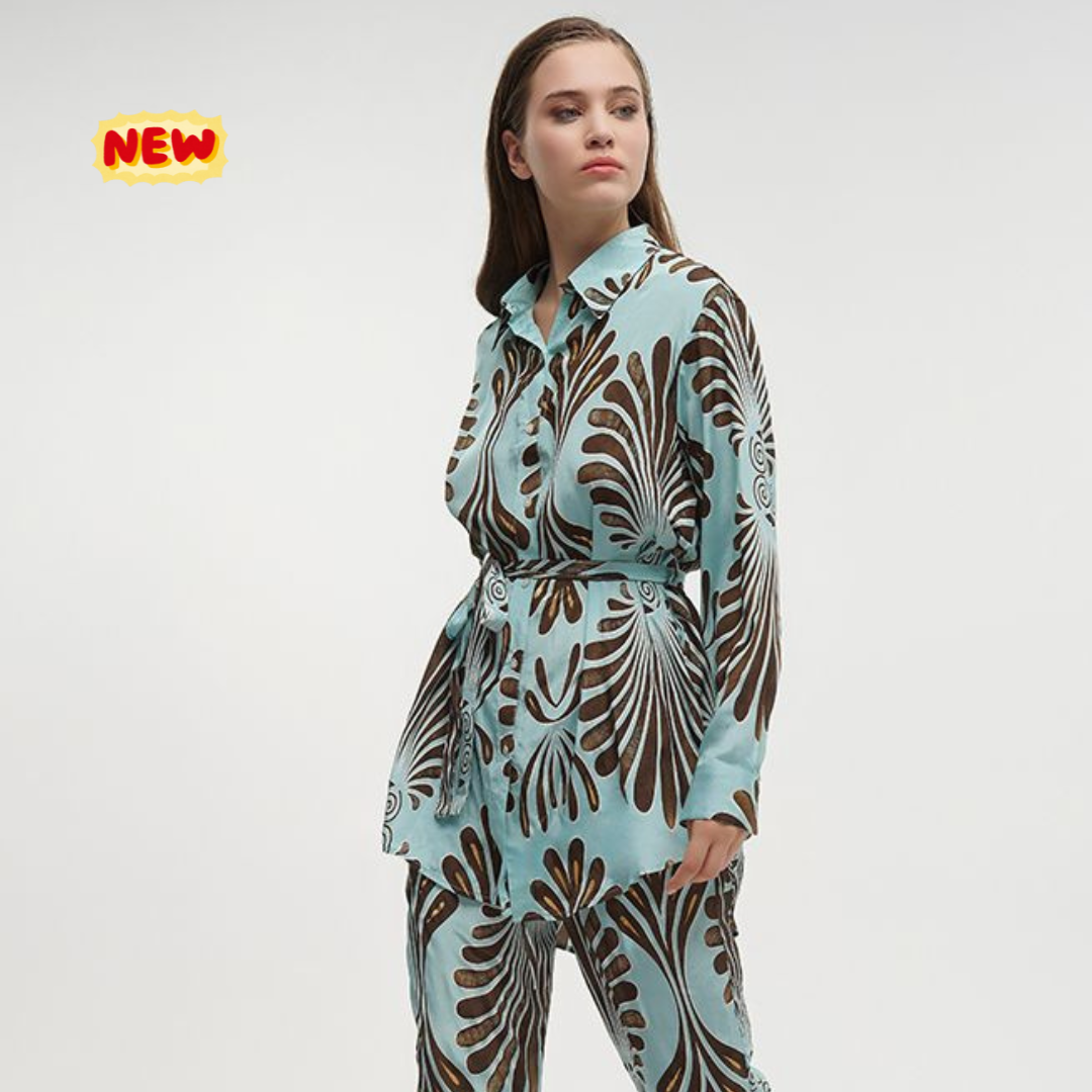Camicia lunga con cintura