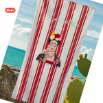 Load image into Gallery viewer, Telo mare con strisce “Viva il cannolo”
