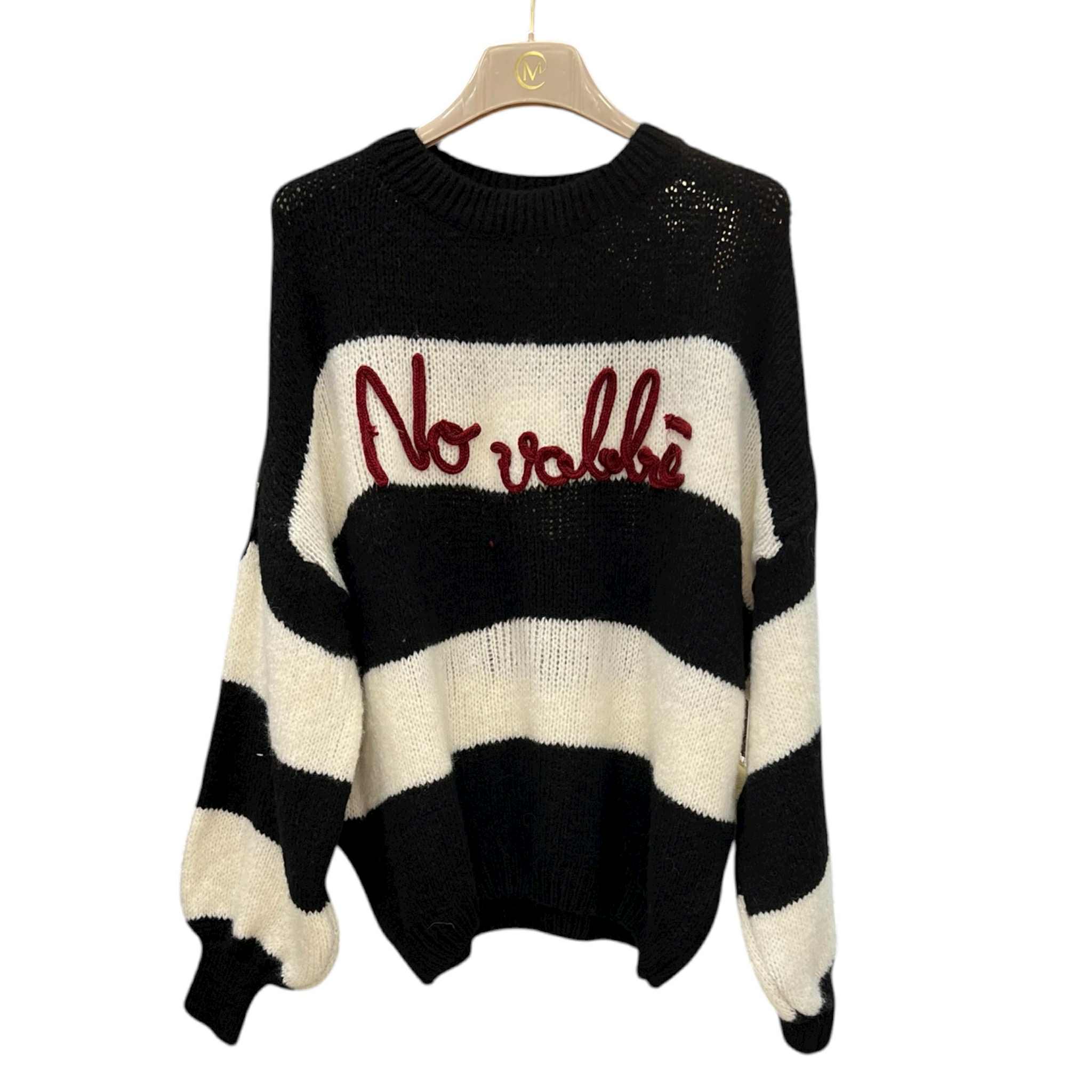 Maglione a righe "No vabbè"