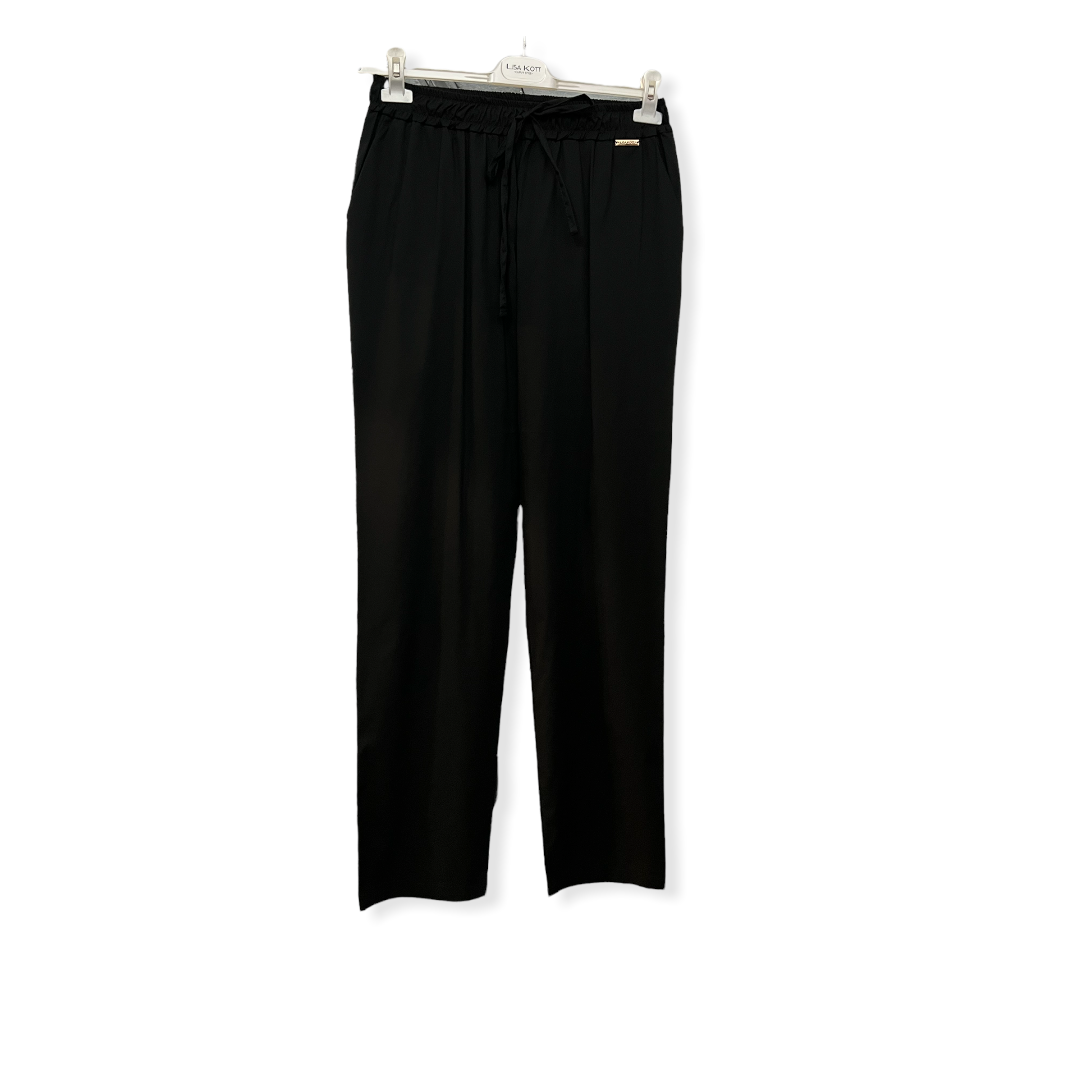 Pantalone elasticizzato Lisa Kott curvy style, color nero .