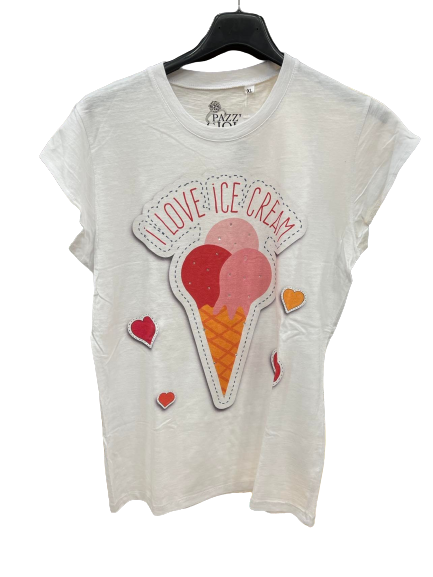 T-shirt donna "I love ice cream"  di Tip & Top.