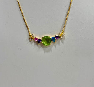 Collana ciondolo multicolor