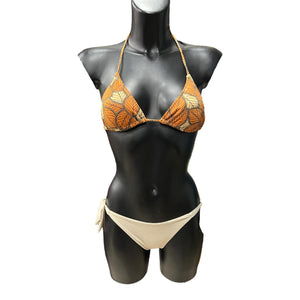 Costume Bikini + pochette, fantasia "Foglie", collezioni Acquadicocco.