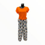 Load image into Gallery viewer, Pantalone + pochette, fantasia &quot;Pellicano&quot; collezioni Acquadicocco.
